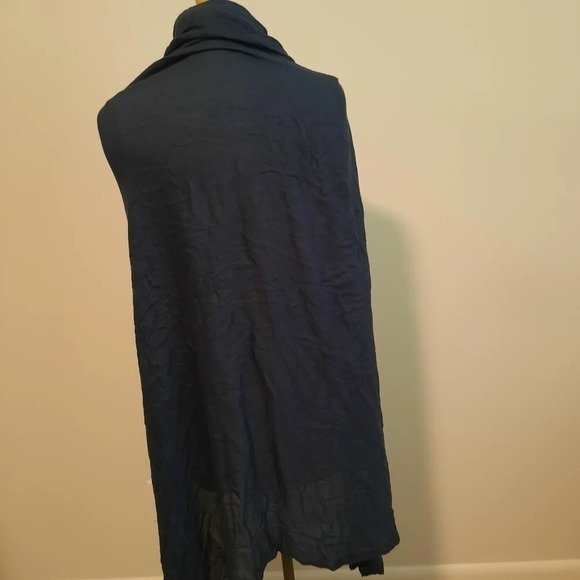 Cloudz Navy blue long scarf throw blanket Multifunctional - Picture 3 of 8